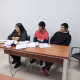 Los imputados junto a la defensora oficial Lucía Epifanio.